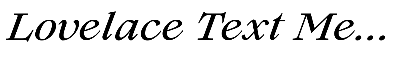 Lovelace Text Medium Italic